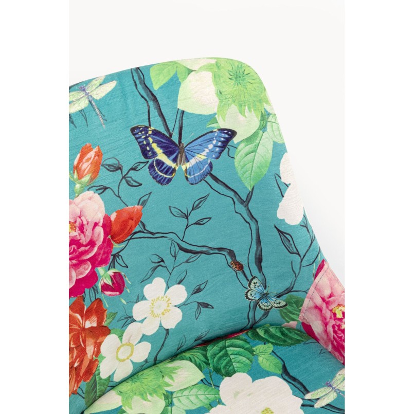 Chair East Side Flower Fever blue Kare Design
