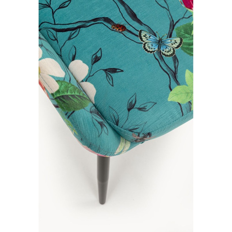 Chair East Side Flower Fever blue Kare Design