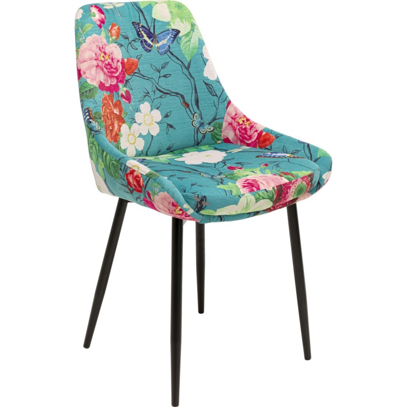 Chair East Side Flower Fever blue Kare Design