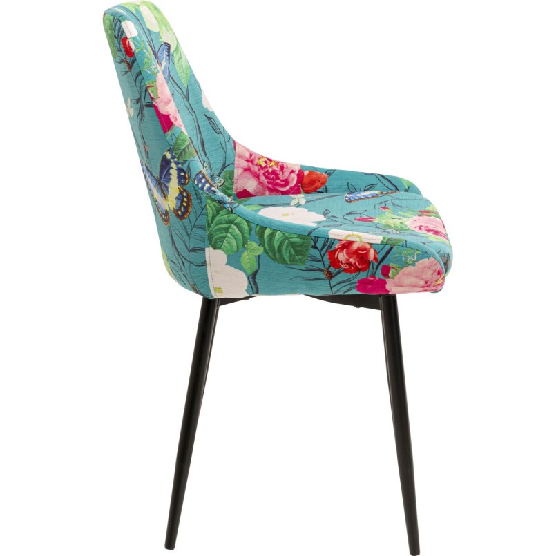Stoel East Side Flower Fever blauw Kare Design