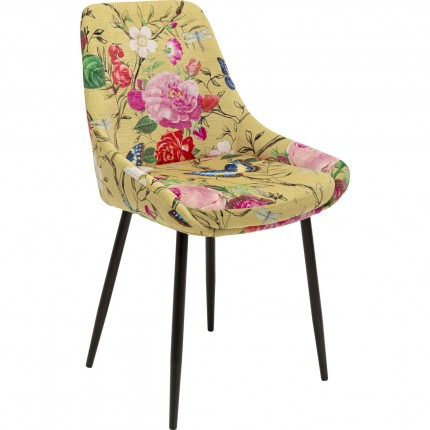 Stoel East Side Flower Fever geel Kare Design