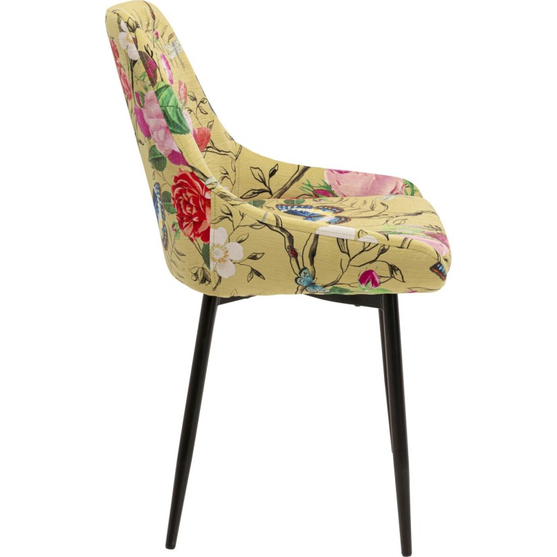 Stoel East Side Flower Fever geel Kare Design