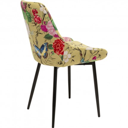 Stoel East Side Flower Fever geel Kare Design
