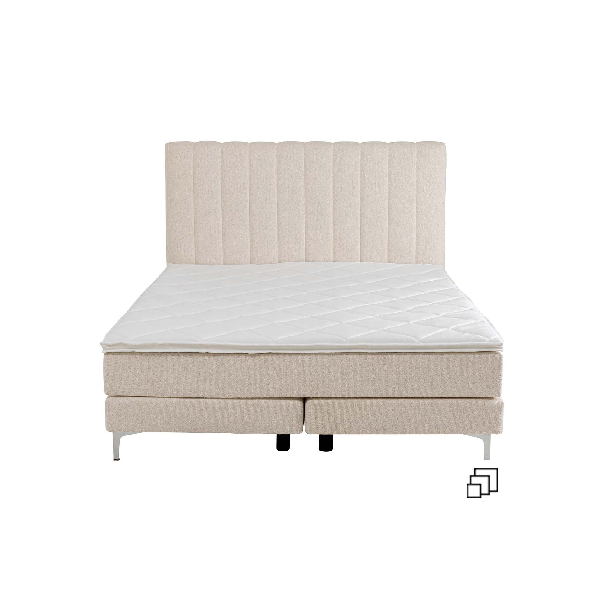 Bed boxspring Benito Comet beige Kare Design
