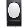 Miroir mural Aero LED noir 80x141cm