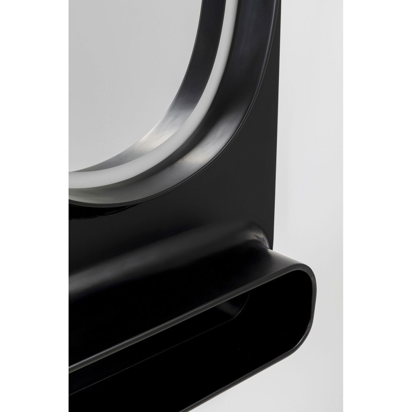 Miroir mural Aero LED noir 80x141cm