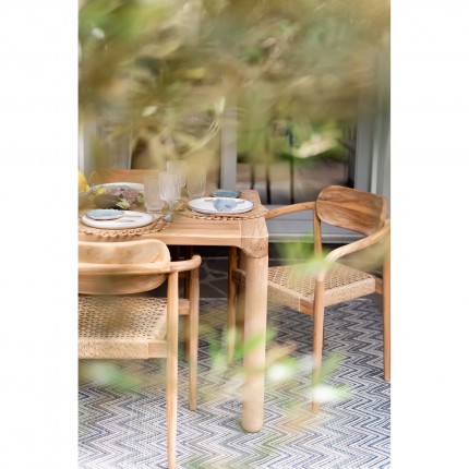 Tuinmeubilair Bella tafel 200x10cm en 6 stoelen Kare Design