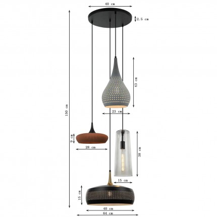 Pendant Lamp Melange Ø64cm Kare Design