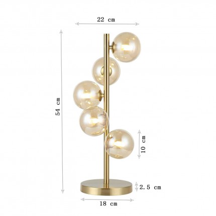 Tafellamp Scala Balls 54cm goud Kare Design