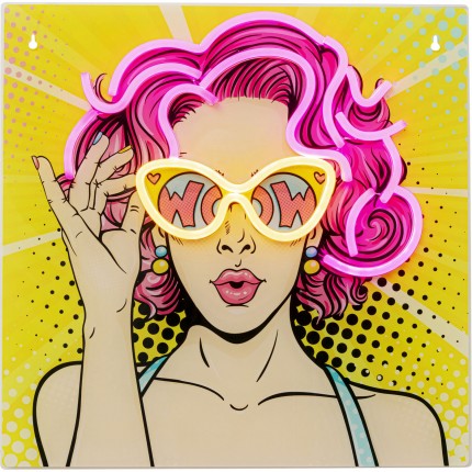 Picture LED comics woman 39x39cm Kare Design