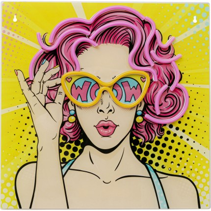 Picture LED comics woman 39x39cm Kare Design