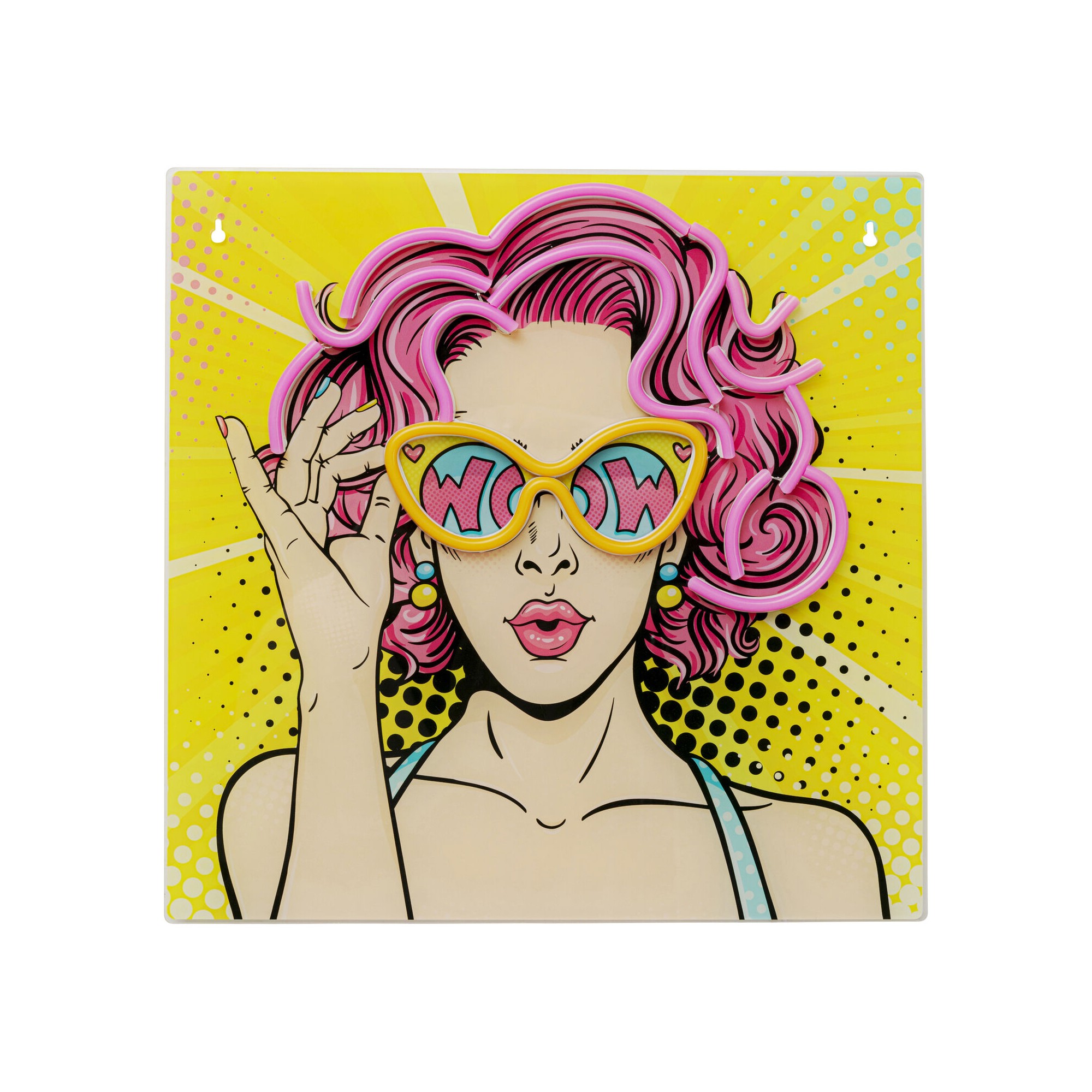 Tableau en verre Beauty LED 39x39cm