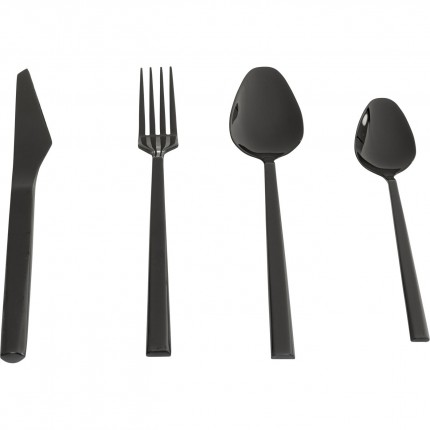 Cutlery Adella black (16-part) Kare Design