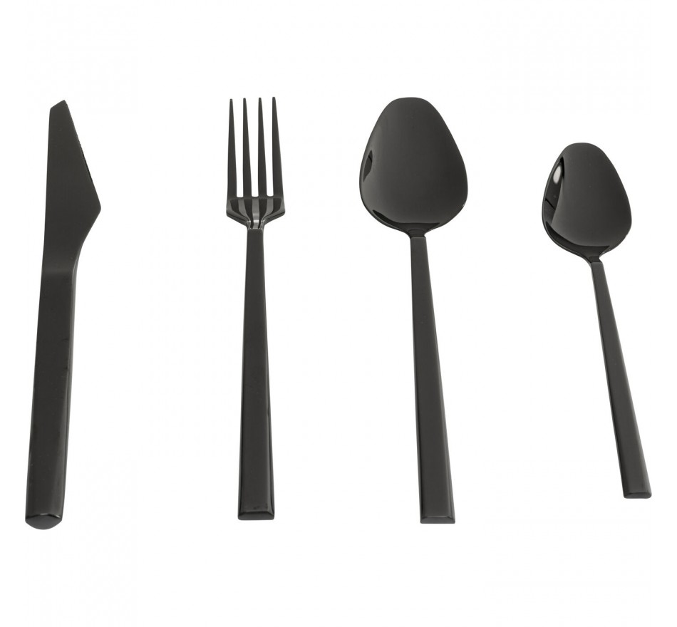 Cutlery Adella black (16-part) Kare Design