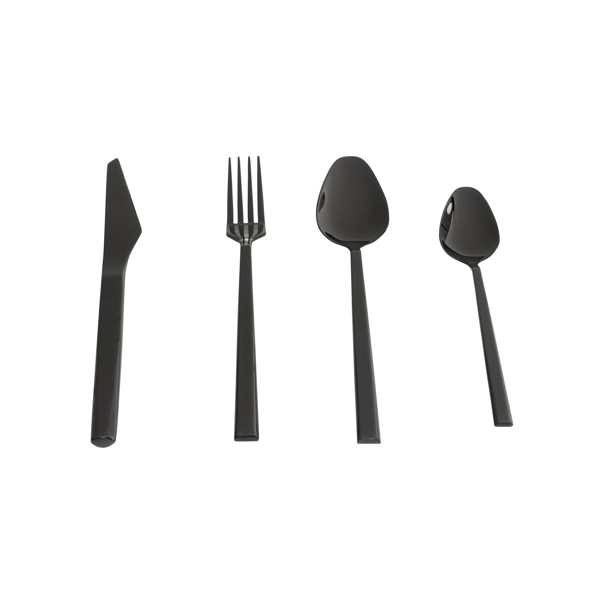 Couverts Adella Shiny noir (16/pcs.)