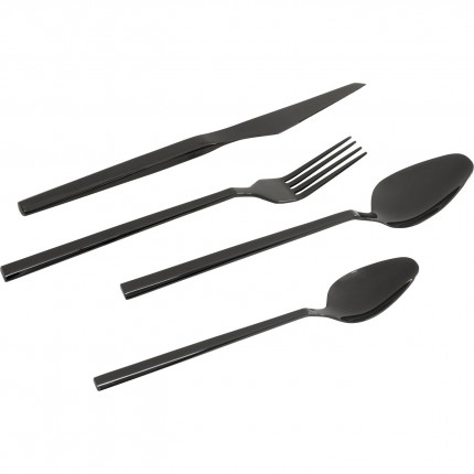 Bestek Adella zwart (16-part) Kare Design