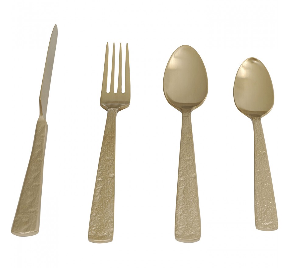 Cutlery Alana gold (16-part) Kare Design
