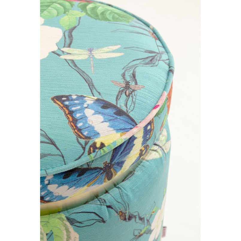 Tabouret Flower Fever bleu Ø39cm