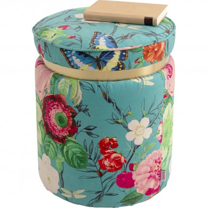 Kruk Flower Fever Ø39cm blauw Kare Design