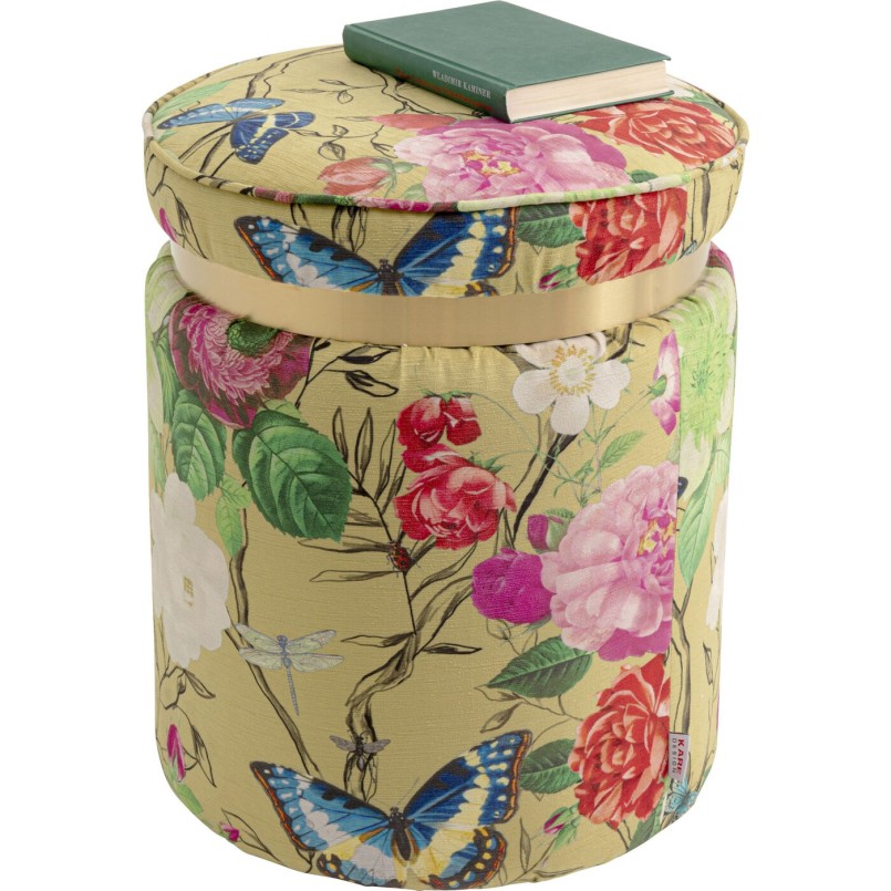 Tabouret Flower Fever jaune Ø39cm