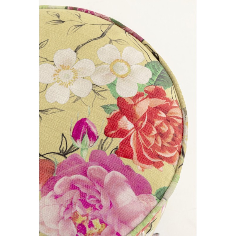 Tabouret Flower Fever jaune Ø39cm