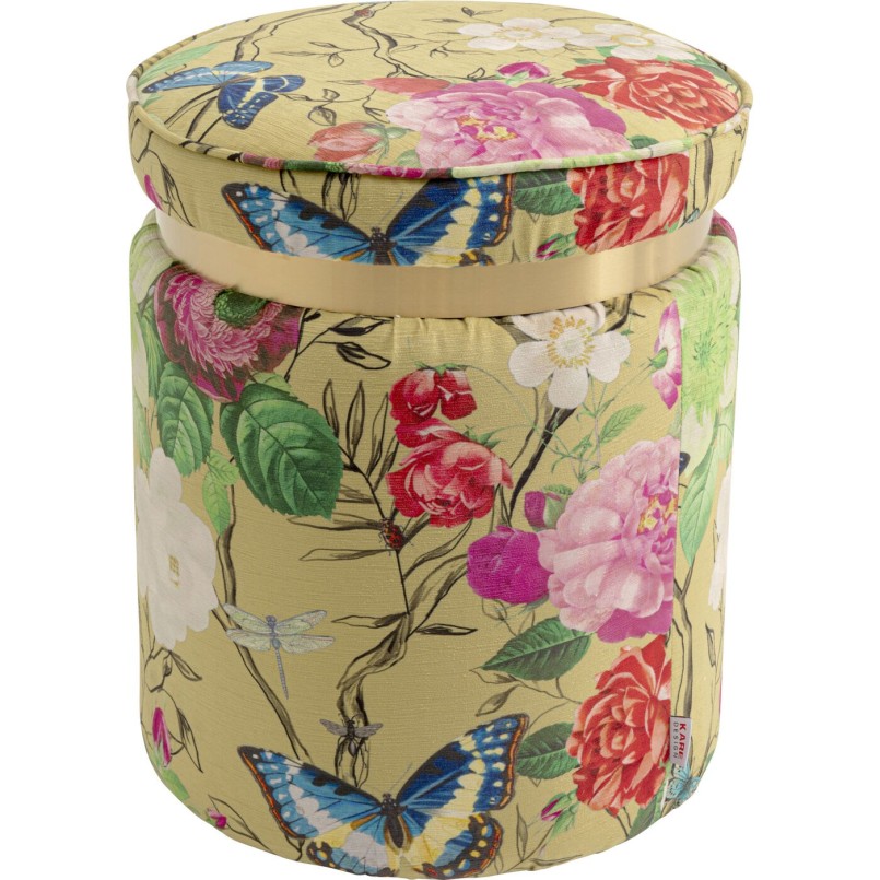 Tabouret Flower Fever jaune Ø39cm