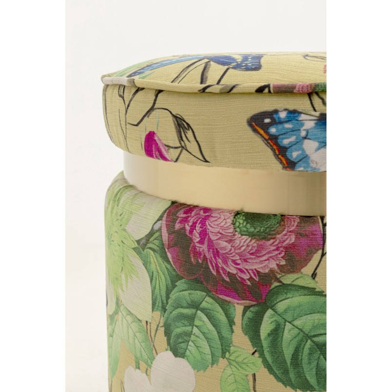Tabouret Flower Fever jaune Ø39cm