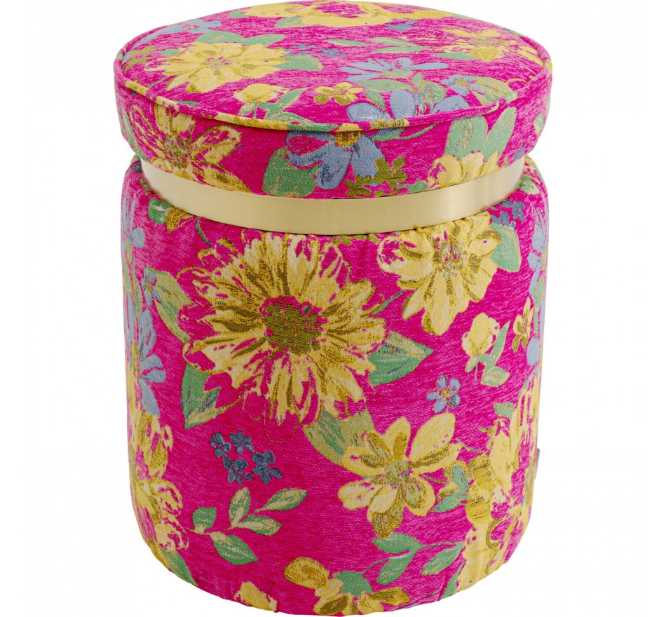 Stool Flower Fever Ø39cm pink Kare Design