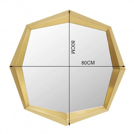 Spiegel Octagon 80x80cm goud Kare Design