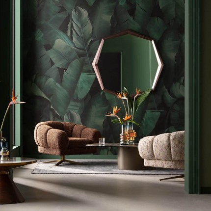 Wall Mirror Octagon 120x120cm coffee Kare Design