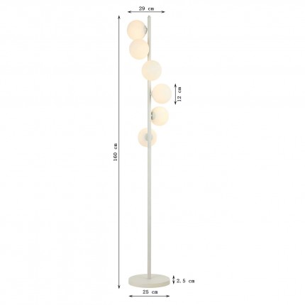 Vloerlamp Scala Balls 160cm beige Kare Design