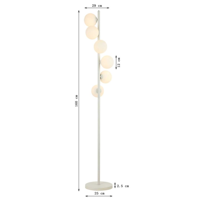 Floor Lamp Scala Balls 160cm beige Kare Design