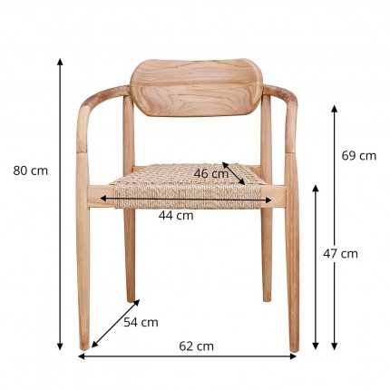 Outdoor chair with armrests Sole Mio Kare Design