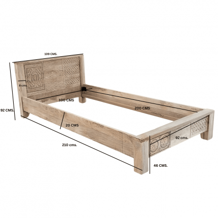 Bed Puro hoog 100x200cm Kare Design