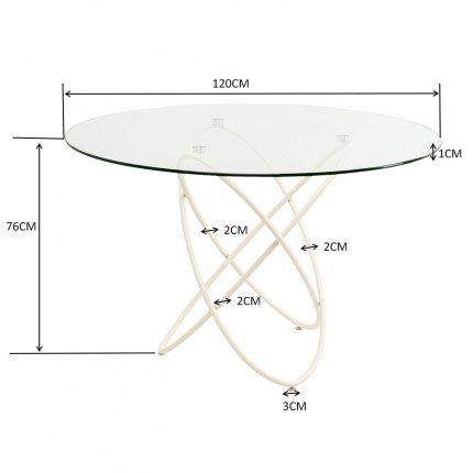 Table Molekular Ø120cm beige Kare Design