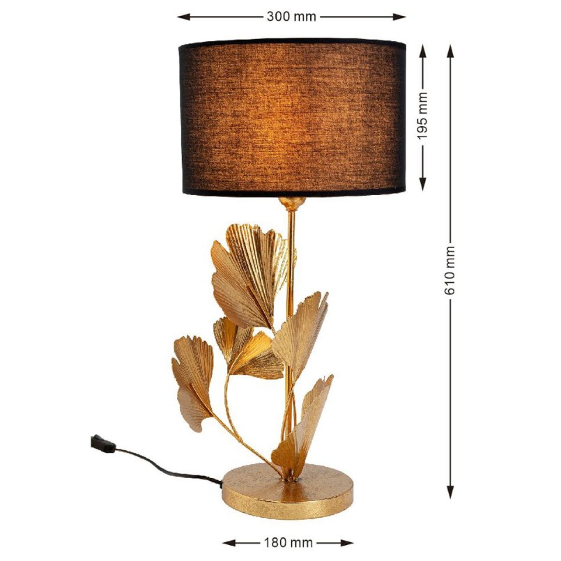 Table lamp gilded ginkgo leaves - Kare Design