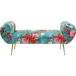 Banquette Trono Flower Fever bleu 140cm