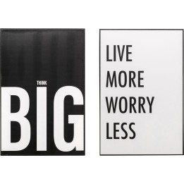 Tableau encadré Big Live More (2/Set)