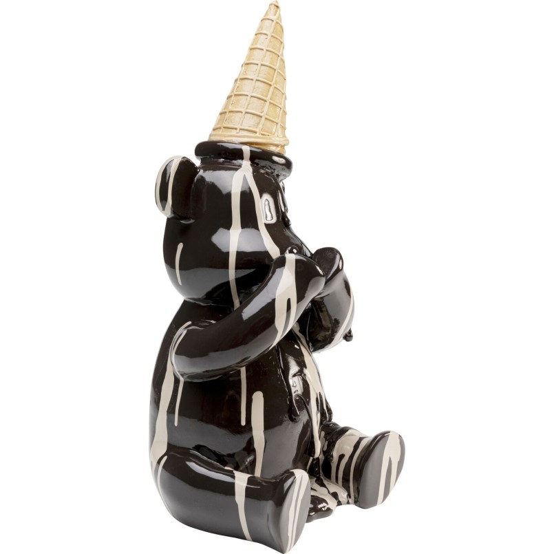Figurine décorative Sitting Gelato Bear noir 37cm