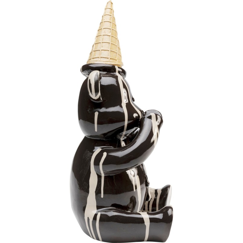 Figurine décorative Sitting Gelato Bear noir 37cm