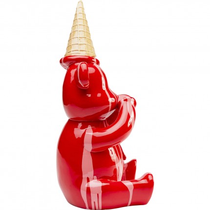 Deco bear sitting ice cream red Kare Design