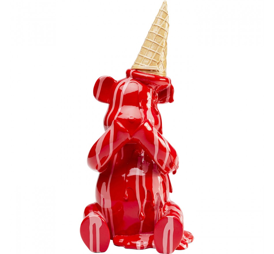Deco bear sitting ice cream red Kare Design