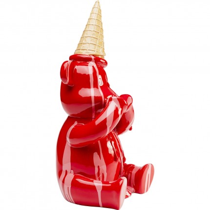 Deco bear sitting ice cream red Kare Design