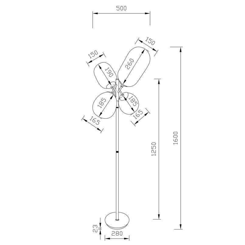 Retro staande lamp in veelkleurig glas - Balloon Dance - Kare Design
