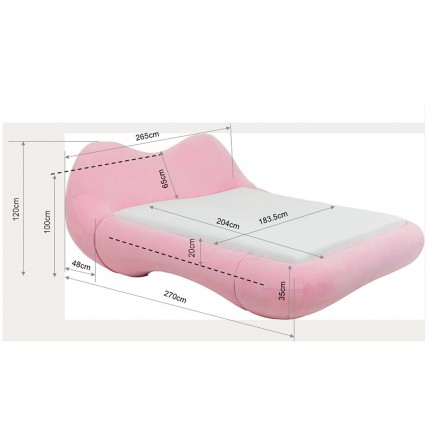 Bed Fluid Dreams roze 180x200cm Kare Design