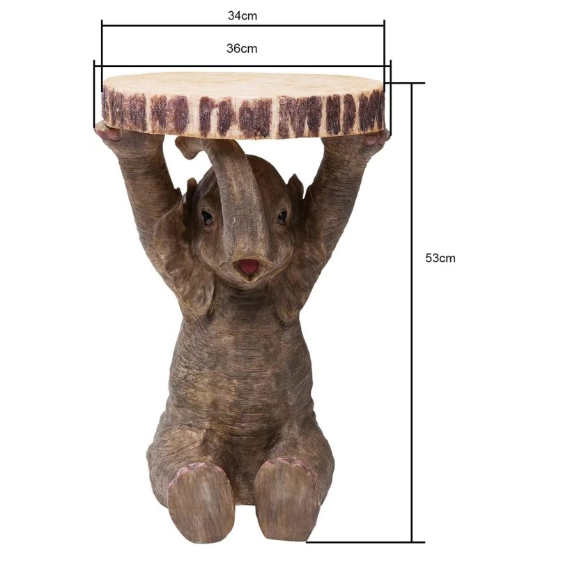 Bijzettafel - Olifant - Kare ontwerp