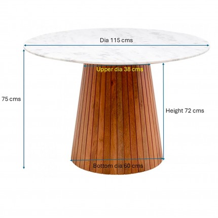 Table Grace Ø115cm Kare Design