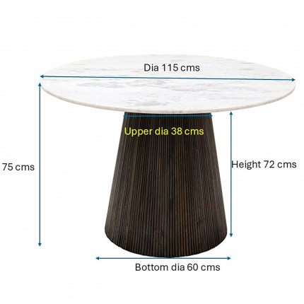 Table Glenn Ø115cm Kare Design