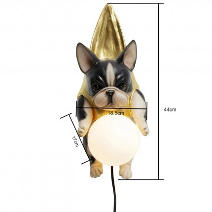 Wandlamp held hond 44cm Kare Design