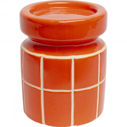 Kandelaar Bliss Tile 14cm orange Kare Design